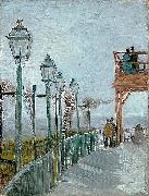 Terrace and Observation Deck at the Moulin de Blute-Fin, Montmartre Vincent Van Gogh